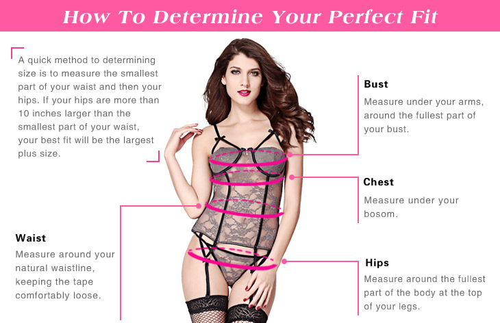 How to measure sexy lingerie size, sexy lingerie size chart